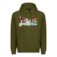 Army Green Love Easter bunny Easter Day Premium Hoodie - CowGirlArtShop
