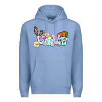 Colony Blue Love Easter bunny Easter Day Premium Hoodie - CowGirlArtShop