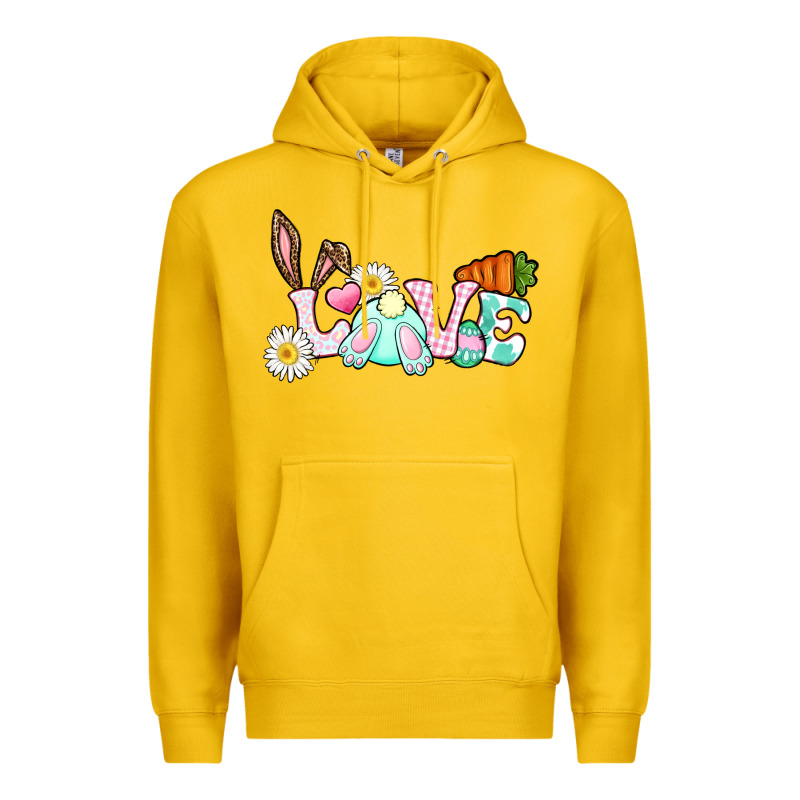 Love Easter Bunny Easter Day Premium Hoodie by CowGirlArtShop | Teevron