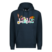 Navy Love Easter bunny Easter Day Premium Hoodie - CowGirlArtShop