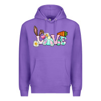 Purple Love Easter bunny Easter Day Premium Hoodie - CowGirlArtShop