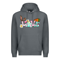Rock Love Easter bunny Easter Day Premium Hoodie - CowGirlArtShop