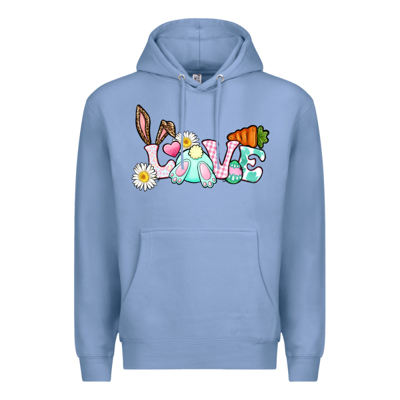 Love Easter Bunny Easter Day Premium Hoodie by CowGirlArtShop | Teevron