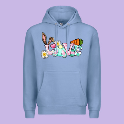 Love Easter Bunny Easter Day Premium Hoodie Designed By Cowgirlartshop