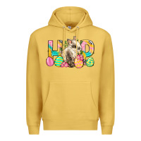 Antique Gold Hop Rabbit Easter Premium Hoodie - Neo Western