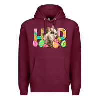 Burgundy Hop Rabbit Easter Premium Hoodie - Neo Western
