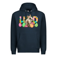 Navy Hop Rabbit Easter Premium Hoodie - Neo Western
