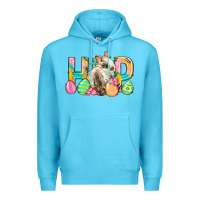 Ocean Blue Hop Rabbit Easter Premium Hoodie - Neo Western