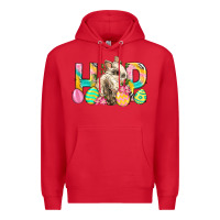 Red Hop Rabbit Easter Premium Hoodie - Neo Western