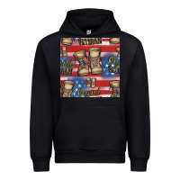 Black proud veteran seamless pattern Urban Hoodie - HRA Design Shop