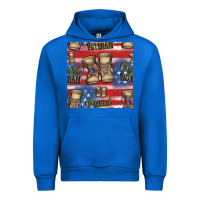 Cobalt proud veteran seamless pattern Urban Hoodie - HRA Design Shop