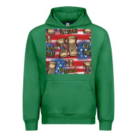 Emerald proud veteran seamless pattern Urban Hoodie - HRA Design Shop