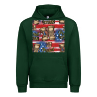 Forest Green proud veteran seamless pattern Urban Hoodie - HRA Design Shop