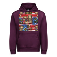 Mauve Wine proud veteran seamless pattern Urban Hoodie - HRA Design Shop