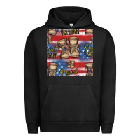 Pigment Black proud veteran seamless pattern Urban Hoodie - HRA Design Shop