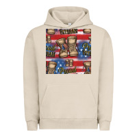 Pigment French Oak proud veteran seamless pattern Urban Hoodie - HRA Design Shop