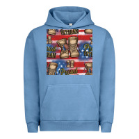 Pigment Pebble Blue proud veteran seamless pattern Urban Hoodie - HRA Design Shop