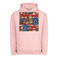 Pigment Salmon proud veteran seamless pattern Urban Hoodie - HRA Design Shop