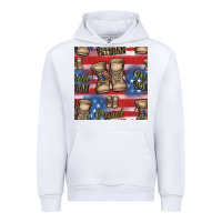 White proud veteran seamless pattern Urban Hoodie - HRA Design Shop