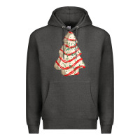 Charcoal Heather white christmas cake Premium Hoodie - FaDigitalArtStudio