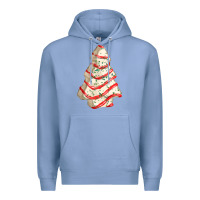 Colony Blue white christmas cake Premium Hoodie - FaDigitalArtStudio