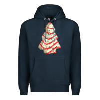 Navy white christmas cake Premium Hoodie - FaDigitalArtStudio