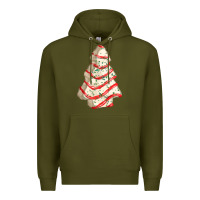 Army Green white christmas cake Premium Hoodie - FaDigitalArtStudio
