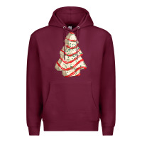 Burgundy white christmas cake Premium Hoodie - FaDigitalArtStudio