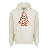 Oatmeal Heather white christmas cake Premium Hoodie - FaDigitalArtStudio
