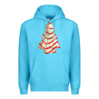 Ocean Blue white christmas cake Premium Hoodie - FaDigitalArtStudio