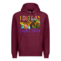 Burgundy I dig Easter Day Premium Hoodie - Neo Western