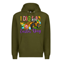 Army Green I dig Easter Day Premium Hoodie - Neo Western