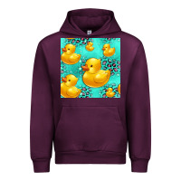 Mauve Wine rubber duck seamless pattern Urban Hoodie - HRA Design Shop