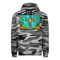 Slate Camo bull skull cross skinny metal can holder Premium Hoodie - HRA Design Shop