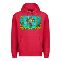 Cardinal bull skull cross skinny metal can holder Premium Hoodie - HRA Design Shop