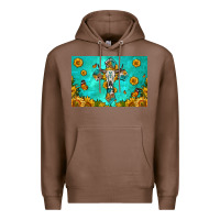 Chestnut bull skull cross skinny metal can holder Premium Hoodie - HRA Design Shop