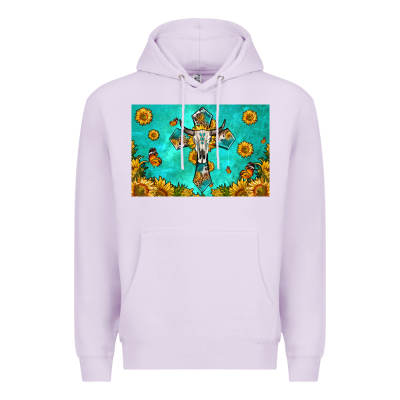 Bull Skull Cross Skinny Metal Can Holder Premium Hoodie by HRA Design Shop | Teevron