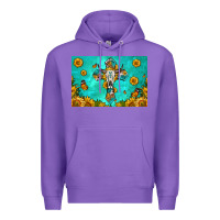 Purple bull skull cross skinny metal can holder Premium Hoodie - HRA Design Shop
