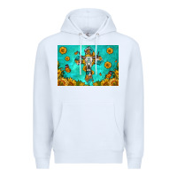 White bull skull cross skinny metal can holder Premium Hoodie - HRA Design Shop