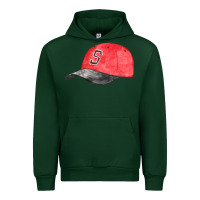 Forest Green red softball cap fa element Urban Hoodie - FaDigitalArtStudio
