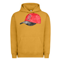 Pigment Peanut Butter red softball cap fa element Urban Hoodie - FaDigitalArtStudio
