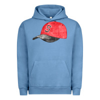 Pigment Pebble Blue red softball cap fa element Urban Hoodie - FaDigitalArtStudio