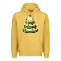 Antique Gold white christmas cookie cake Premium Hoodie - FaDigitalArtStudio