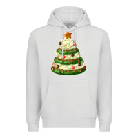 Dove Grey white christmas cookie cake Premium Hoodie - FaDigitalArtStudio