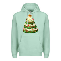 Seafoam white christmas cookie cake Premium Hoodie - FaDigitalArtStudio