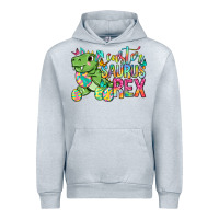 Heather Grey Easter Saurus Rex Easter Day Urban Hoodie - Neo Western