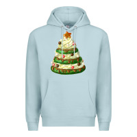 Blue Mist white christmas cookie cake Premium Hoodie - FaDigitalArtStudio