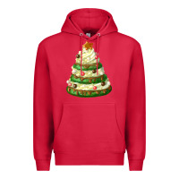 Cardinal white christmas cookie cake Premium Hoodie - FaDigitalArtStudio