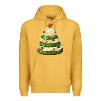 Mustard white christmas cookie cake Premium Hoodie - FaDigitalArtStudio