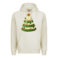 Oatmeal Heather white christmas cookie cake Premium Hoodie - FaDigitalArtStudio